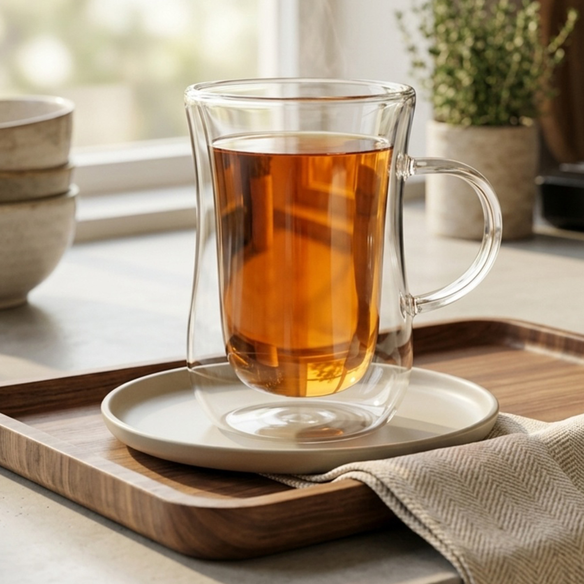 Double Wall Glass Mug 150ml