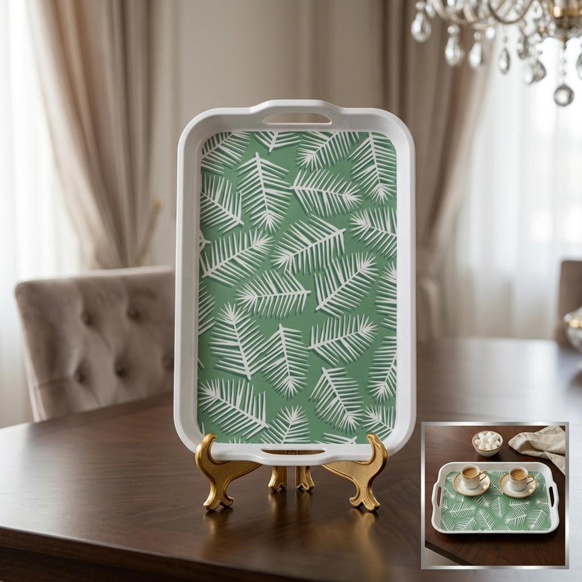 Melamine Tray Green
