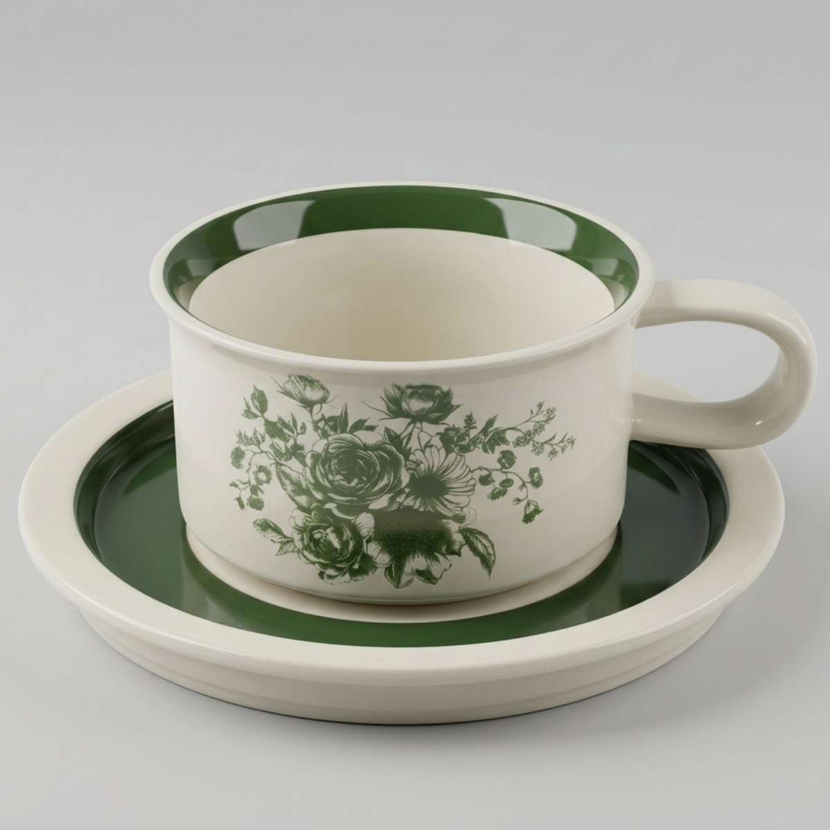 Floral Cup and Saucer Set