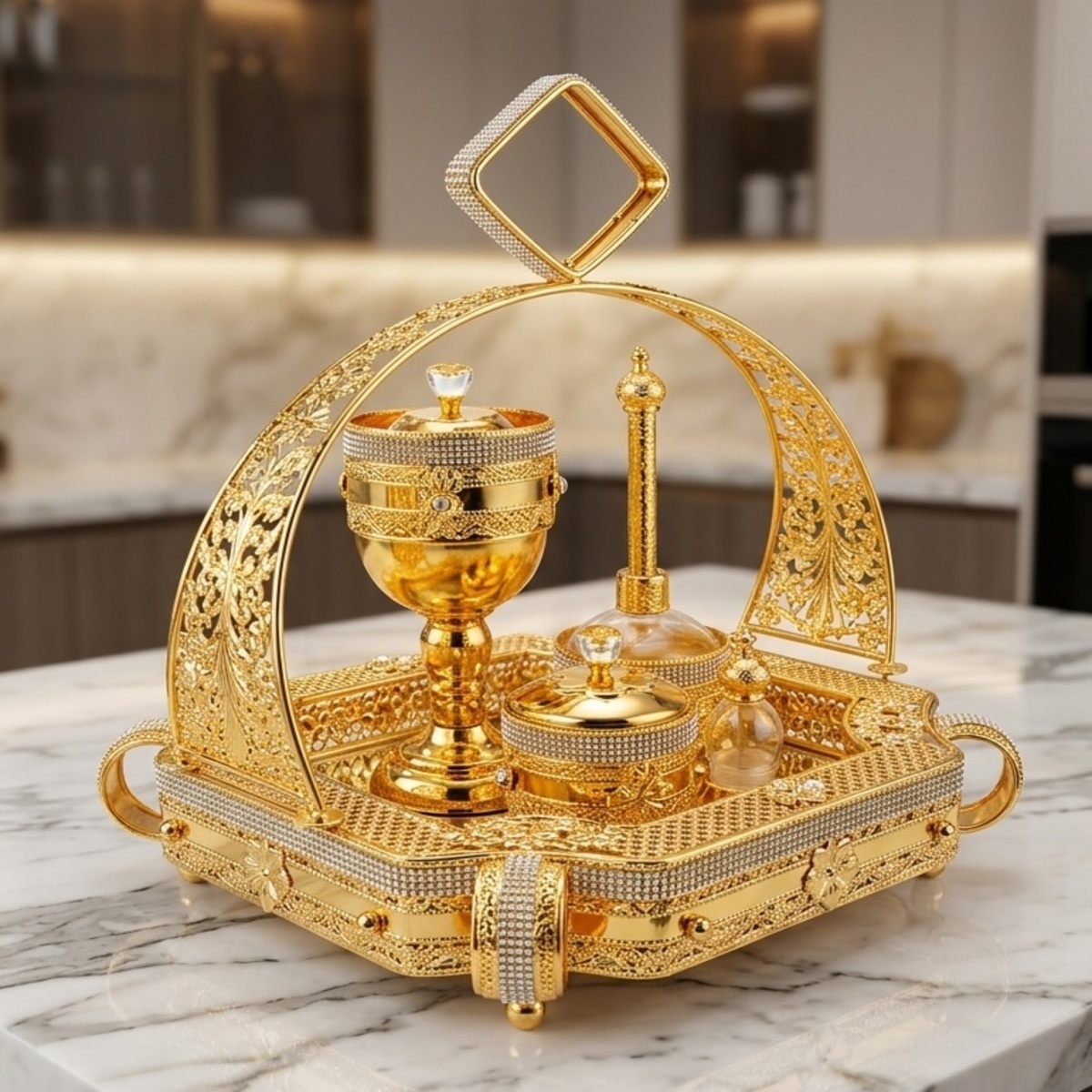 Burner Set 5 Pieces Golden