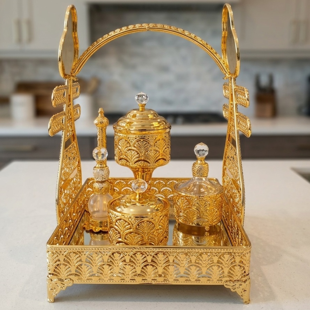 Burner Set 5 Pieces Golden