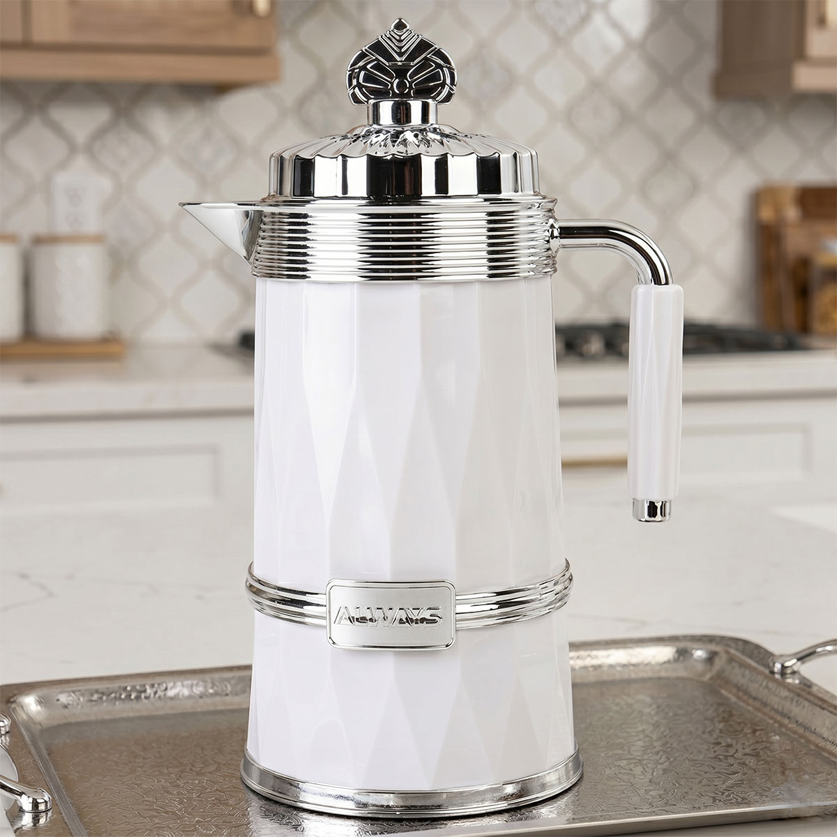 Flask Plastic Body 1L White