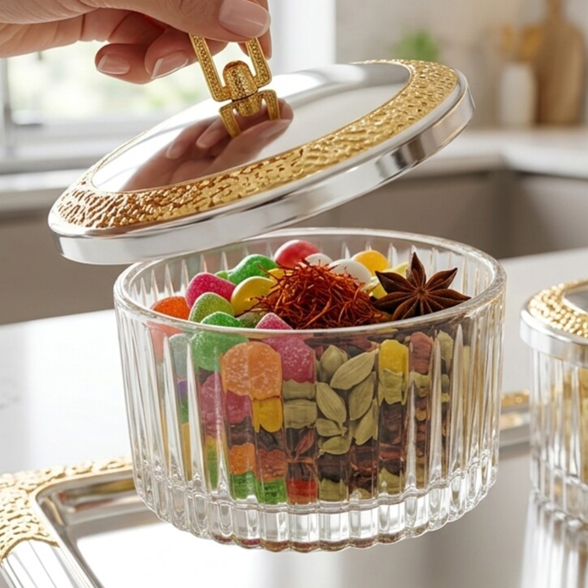 Candy Bowl With Tray 2 Part