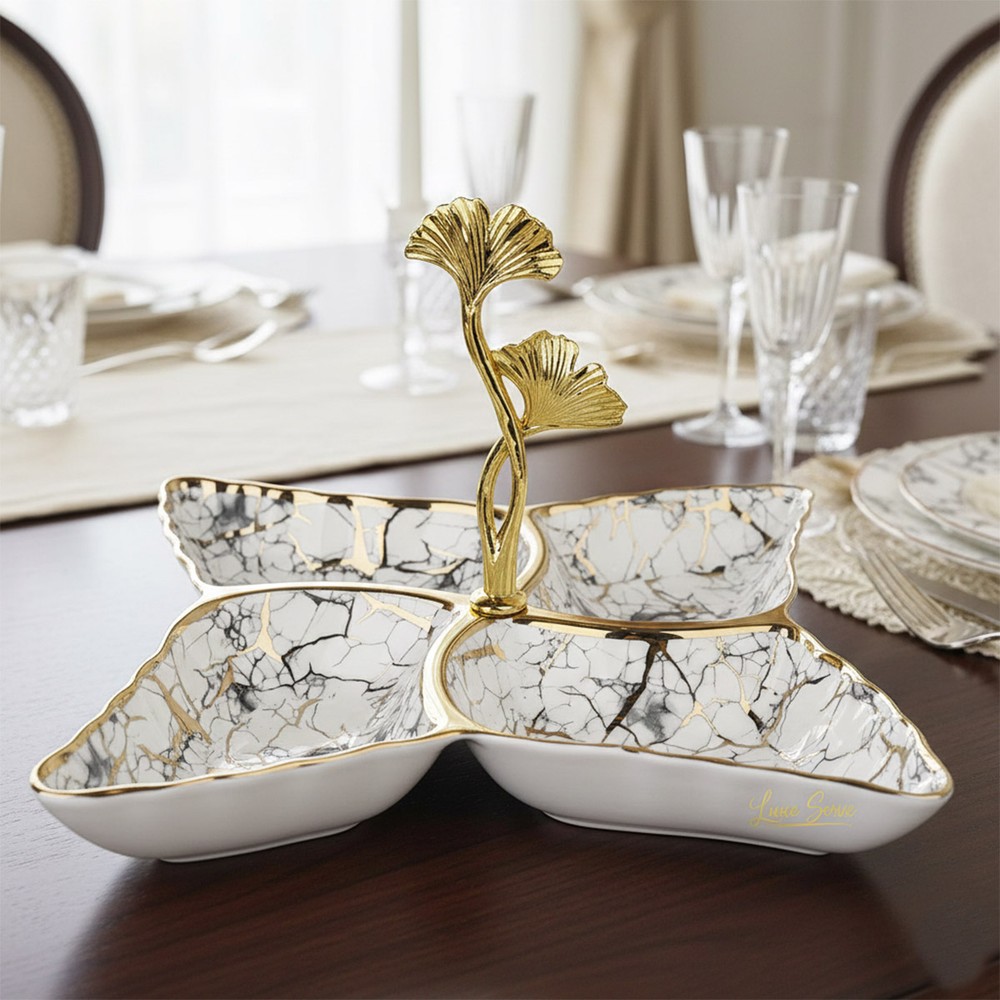 4 Parts Candy Service Dish