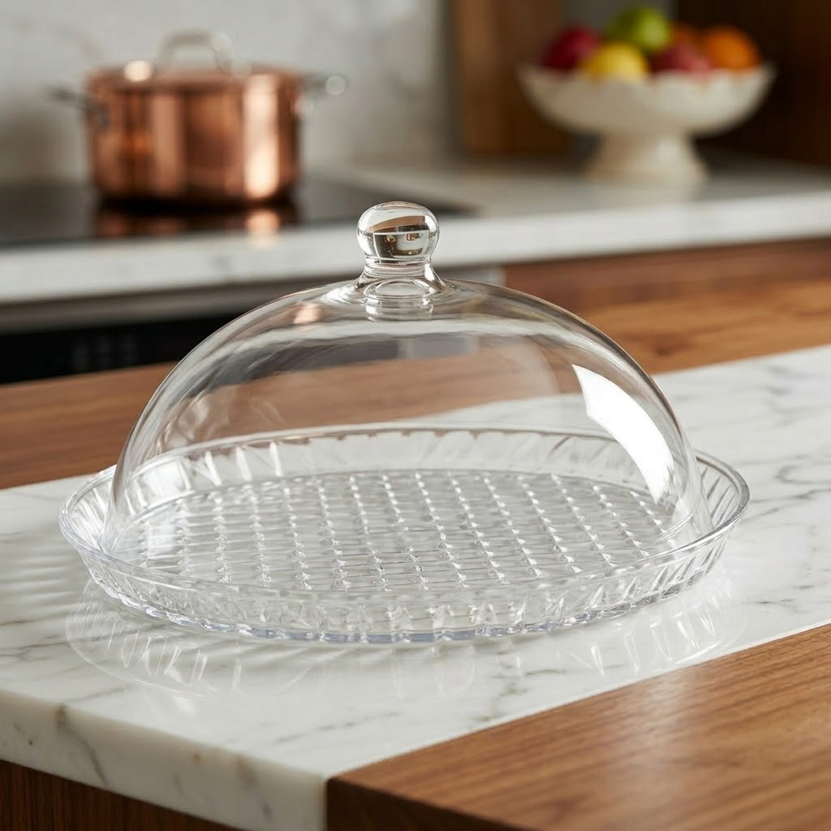 Acrylic Service Tray With Cover