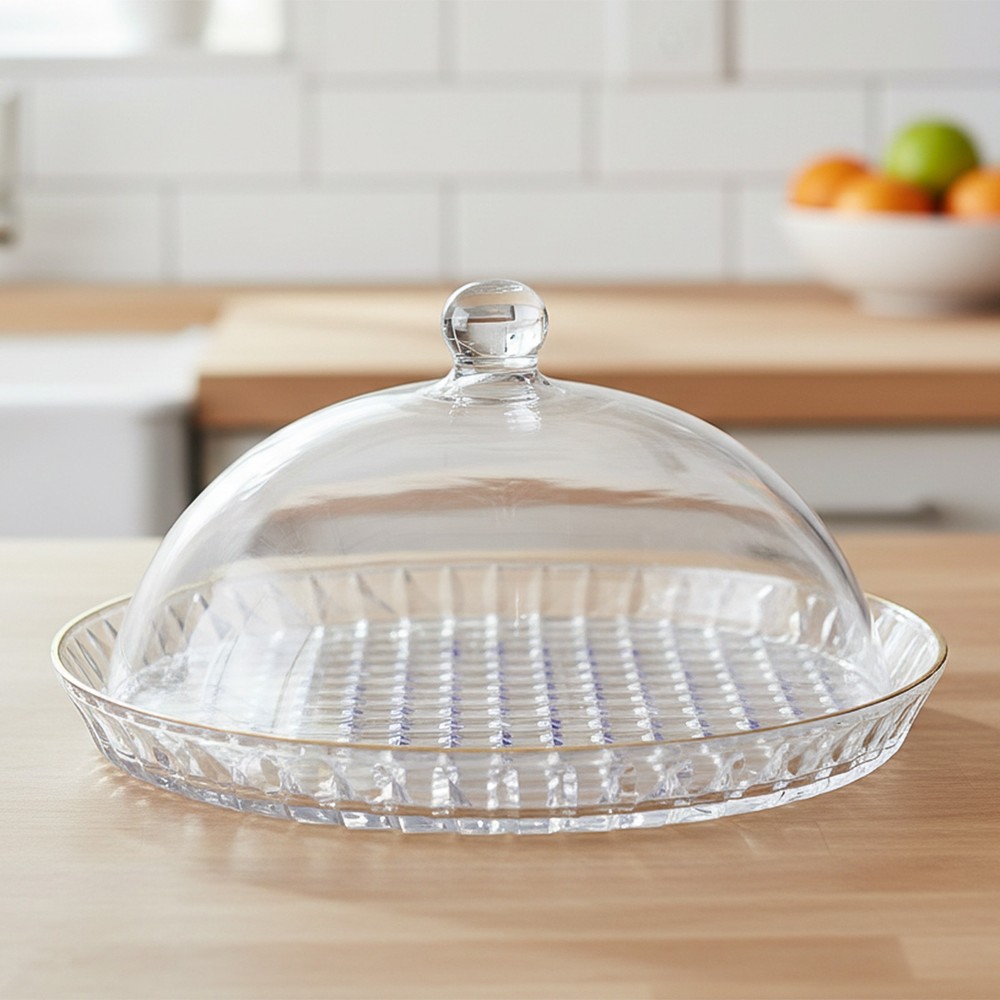 Acrylic Service Tray With Cover