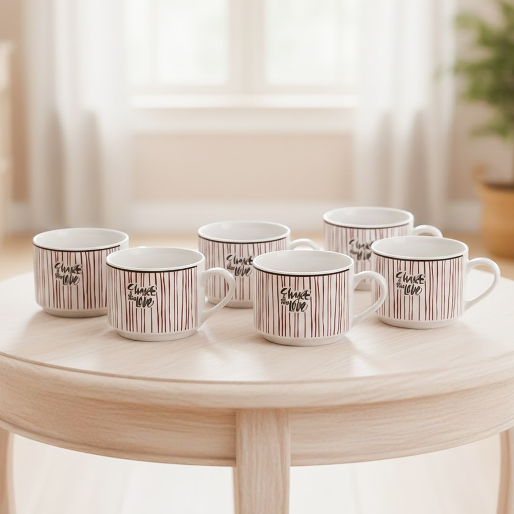 Ceramic Coffee Cup Set 6 Pieces