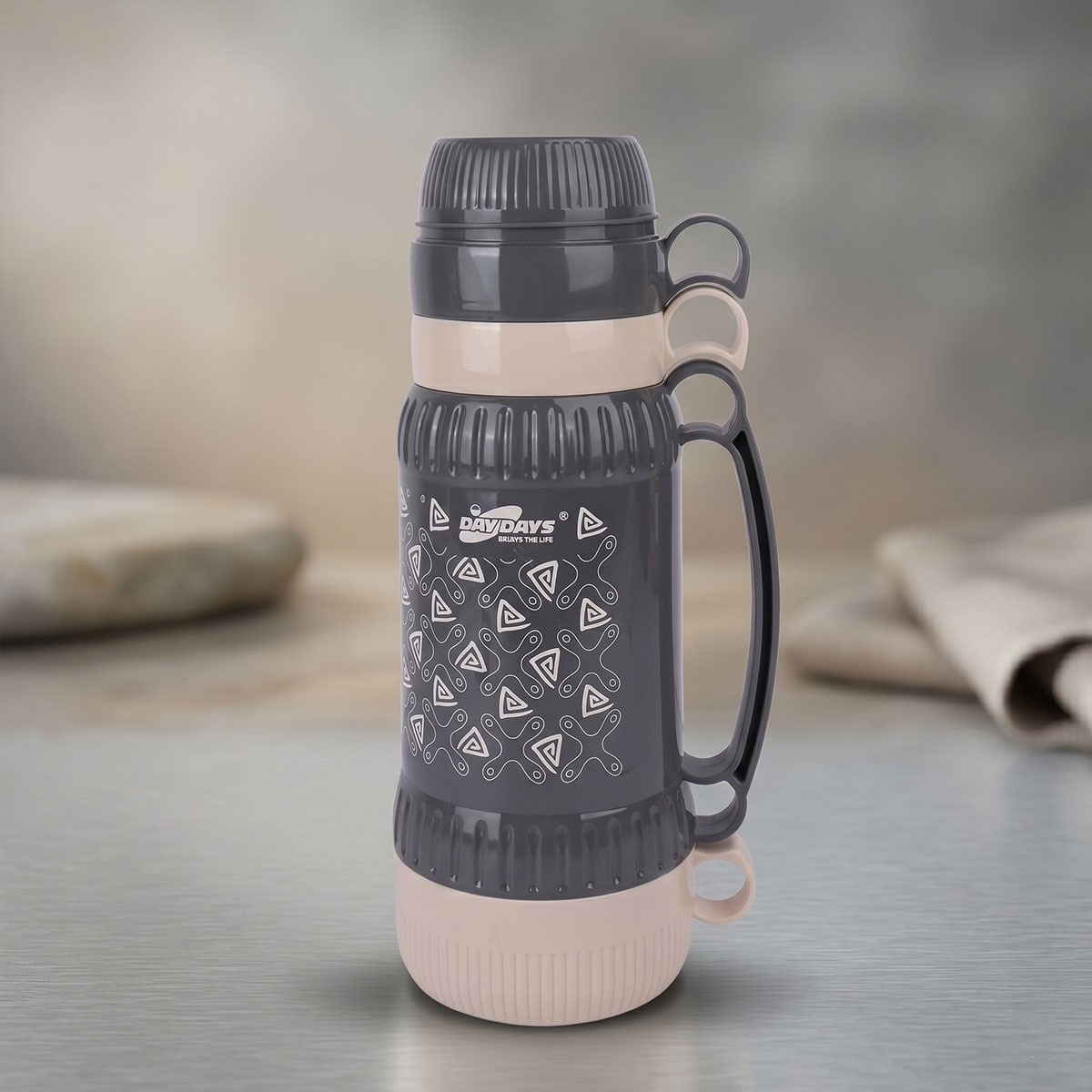 Flask Plastic Body 1L Gray