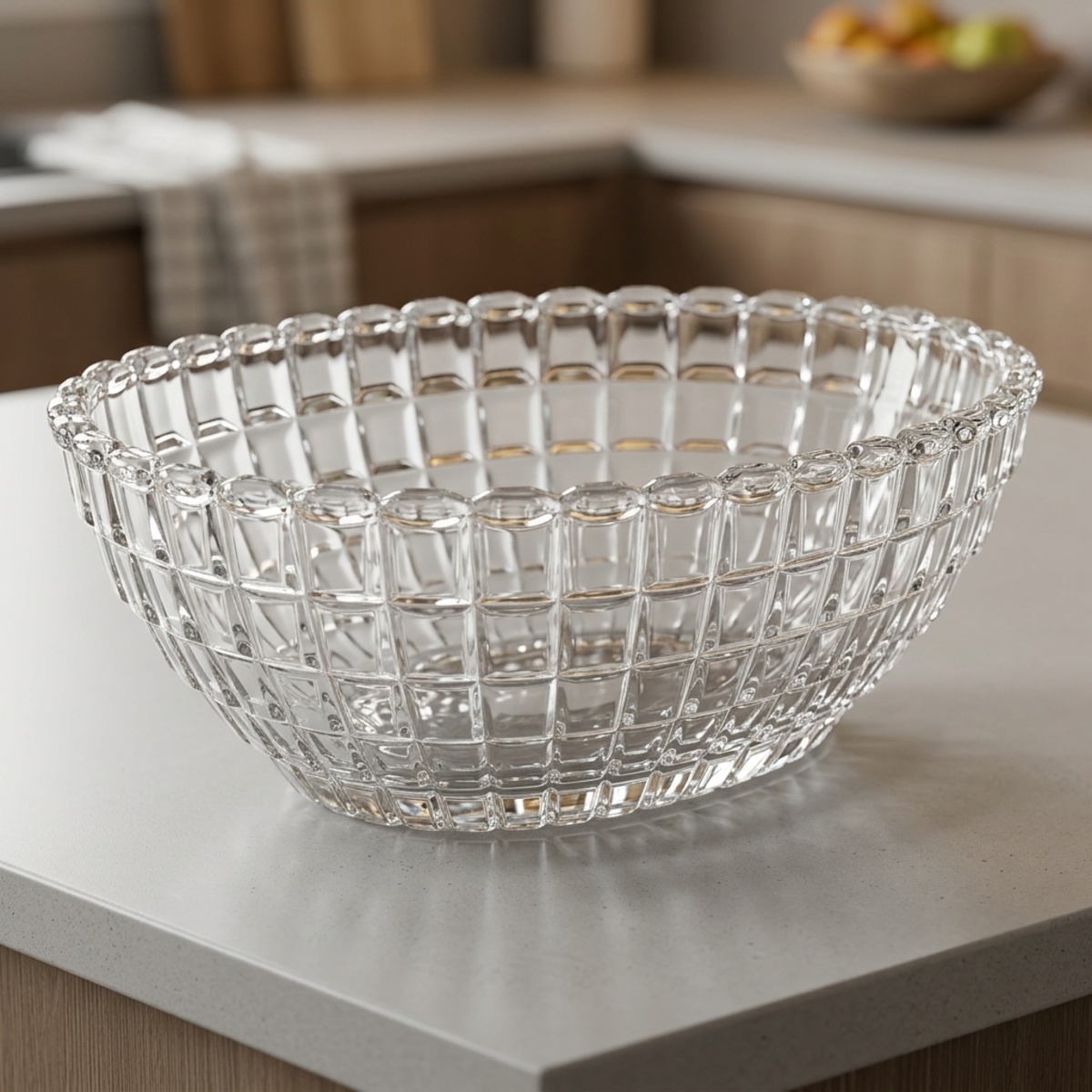 Deep Round Glass Bowl