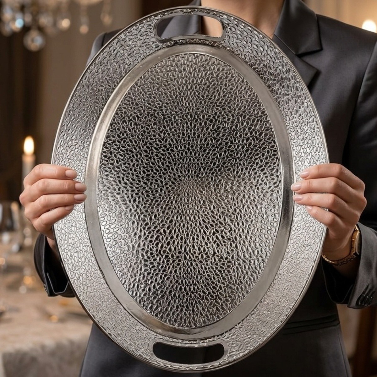 Plastic Tray Oval 42x29x4.5