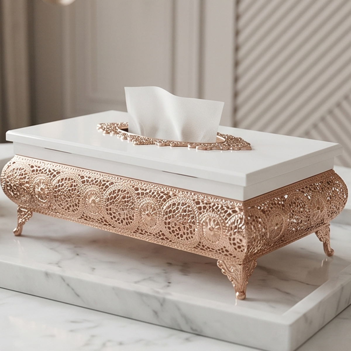 Elegant Decorative Tissue Box Holder