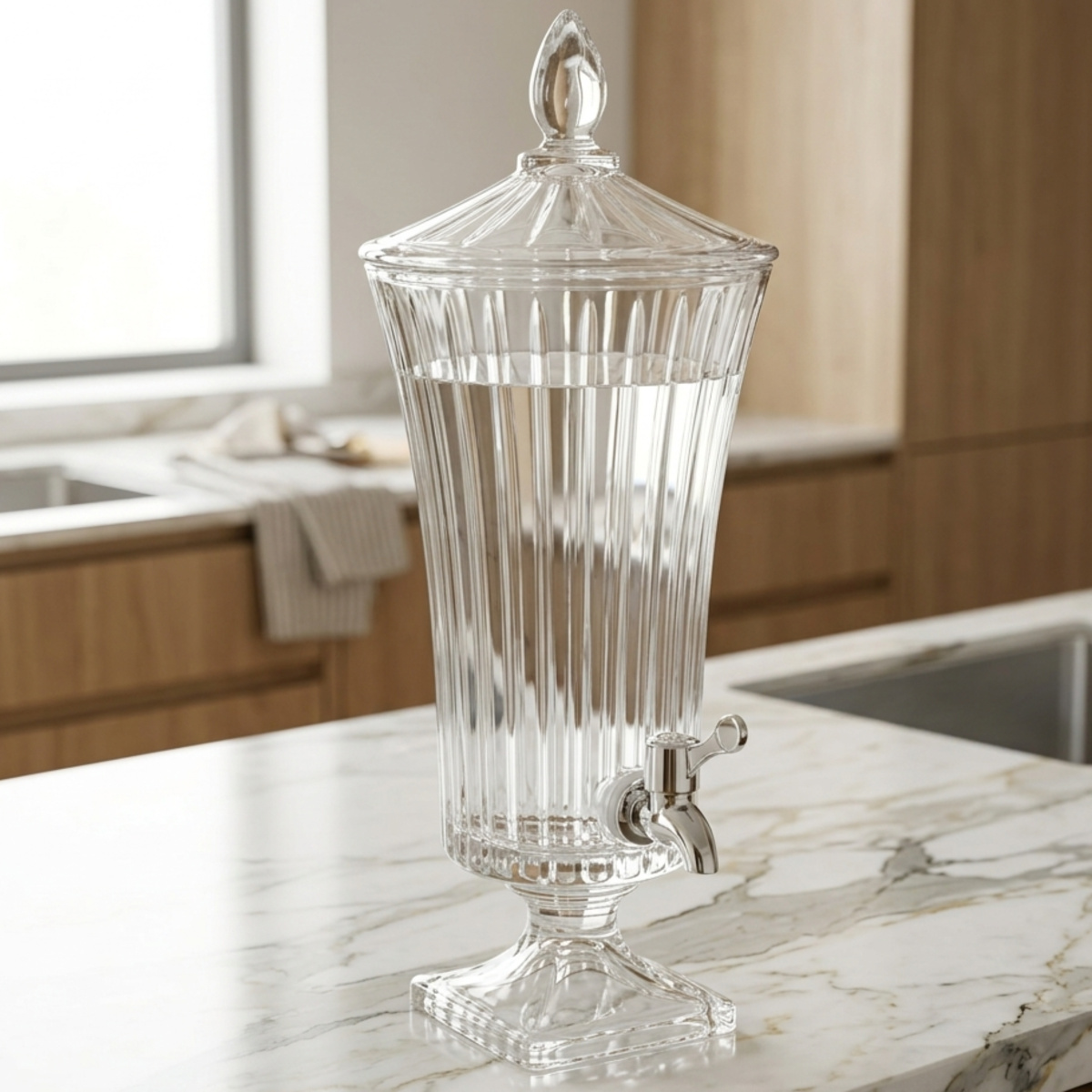 Glass Juicer Dispenser with Tap 4.5L