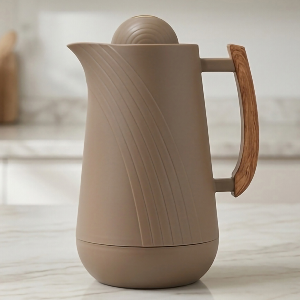 Insulated Coffee Flask with Wooden Handle ml