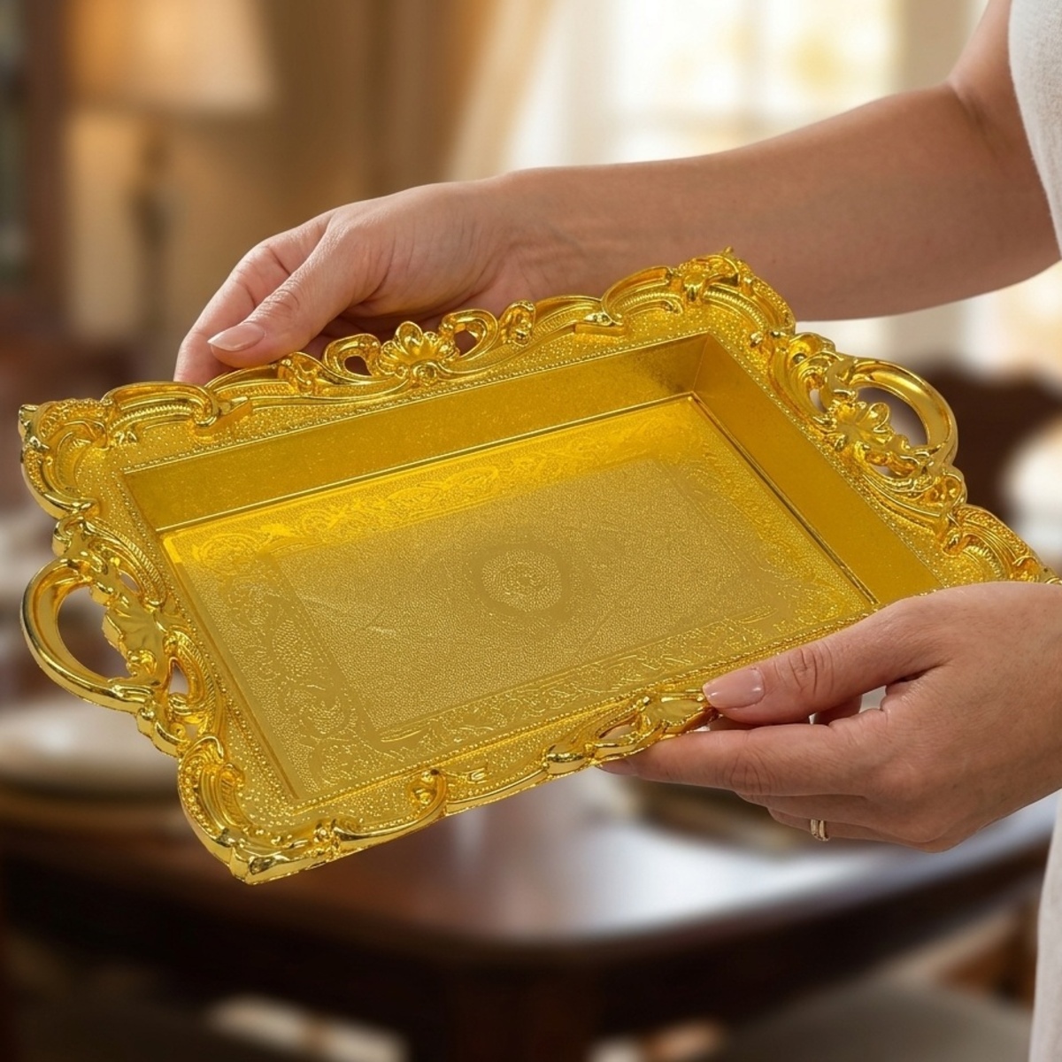 Plastic Tray Rectangle With Handle