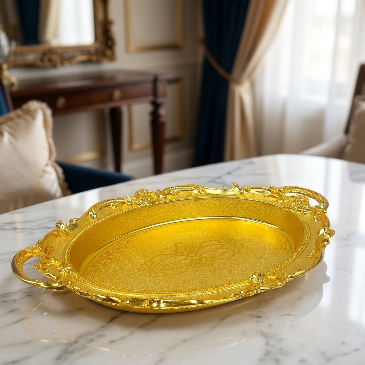 Plastic Tray Oval With Handle