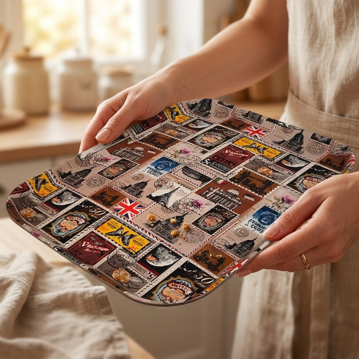 Plastic Tray With Design 46x35 cm