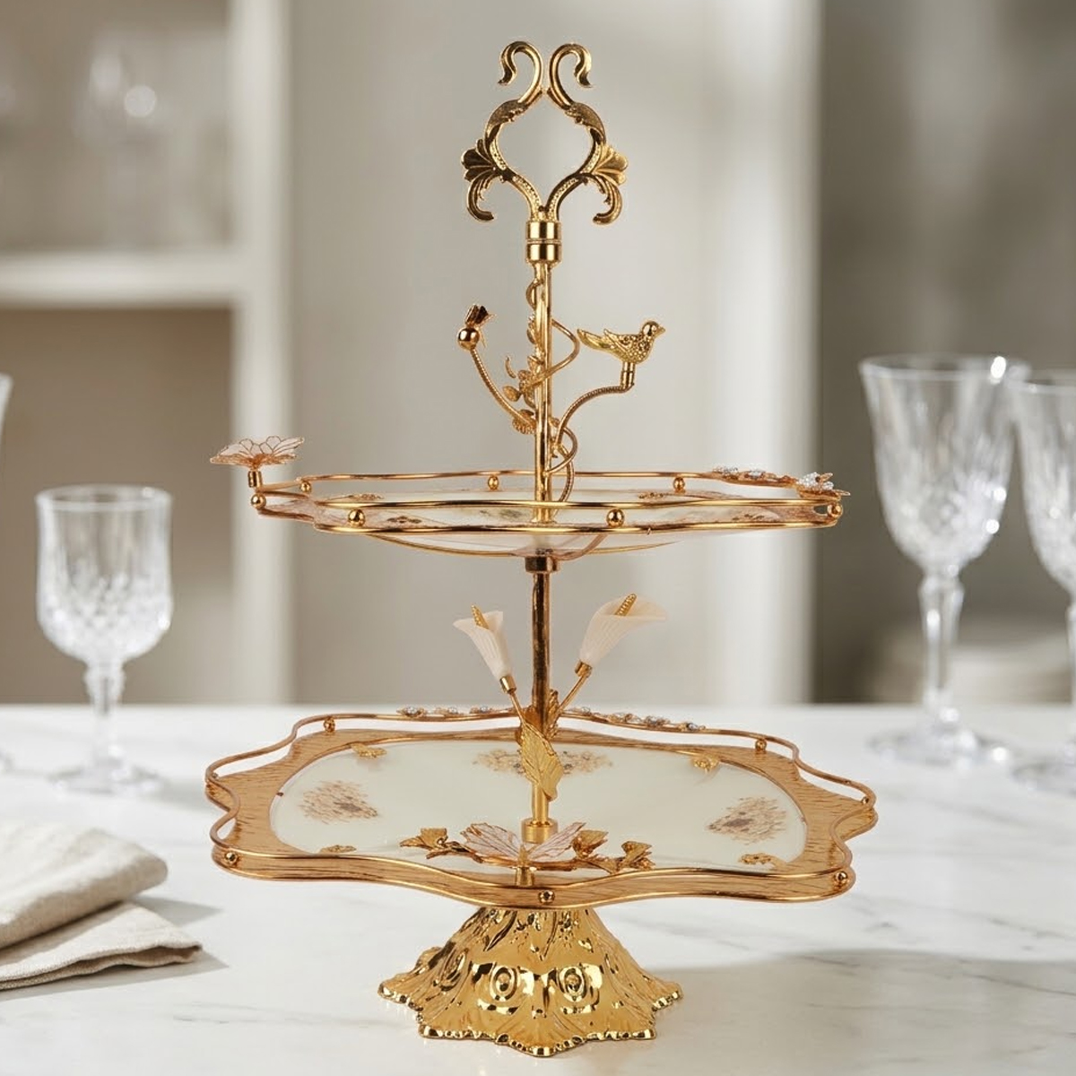 2-Tier Dessert Serving Stand