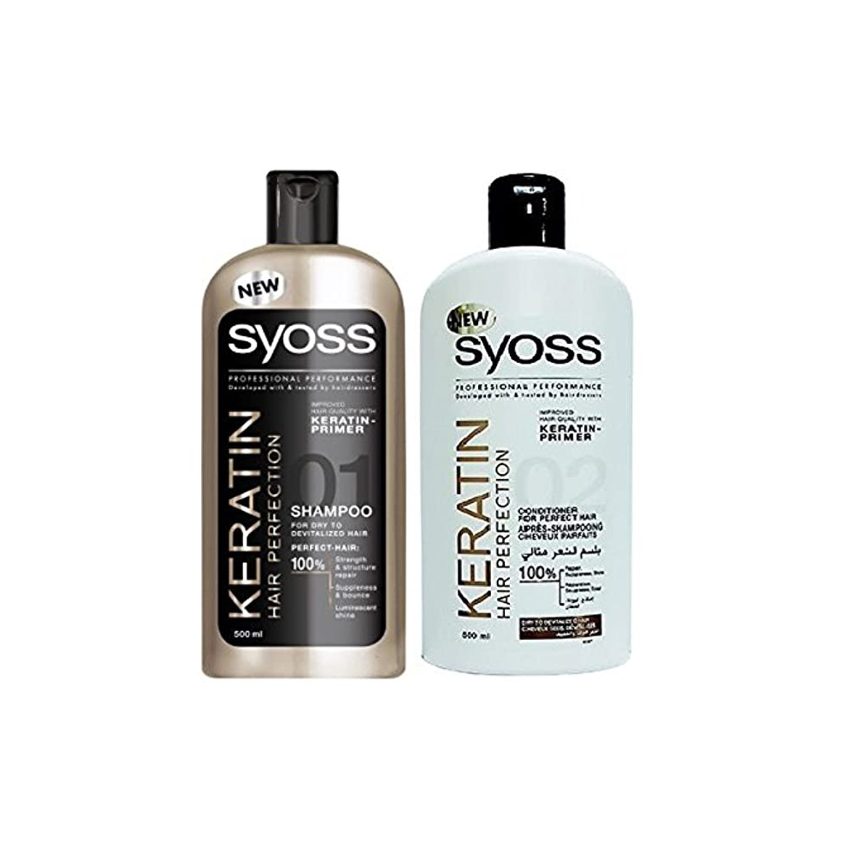 Syoss Keratin Hair Perfection Shampoo Conditioner 500ml Pack