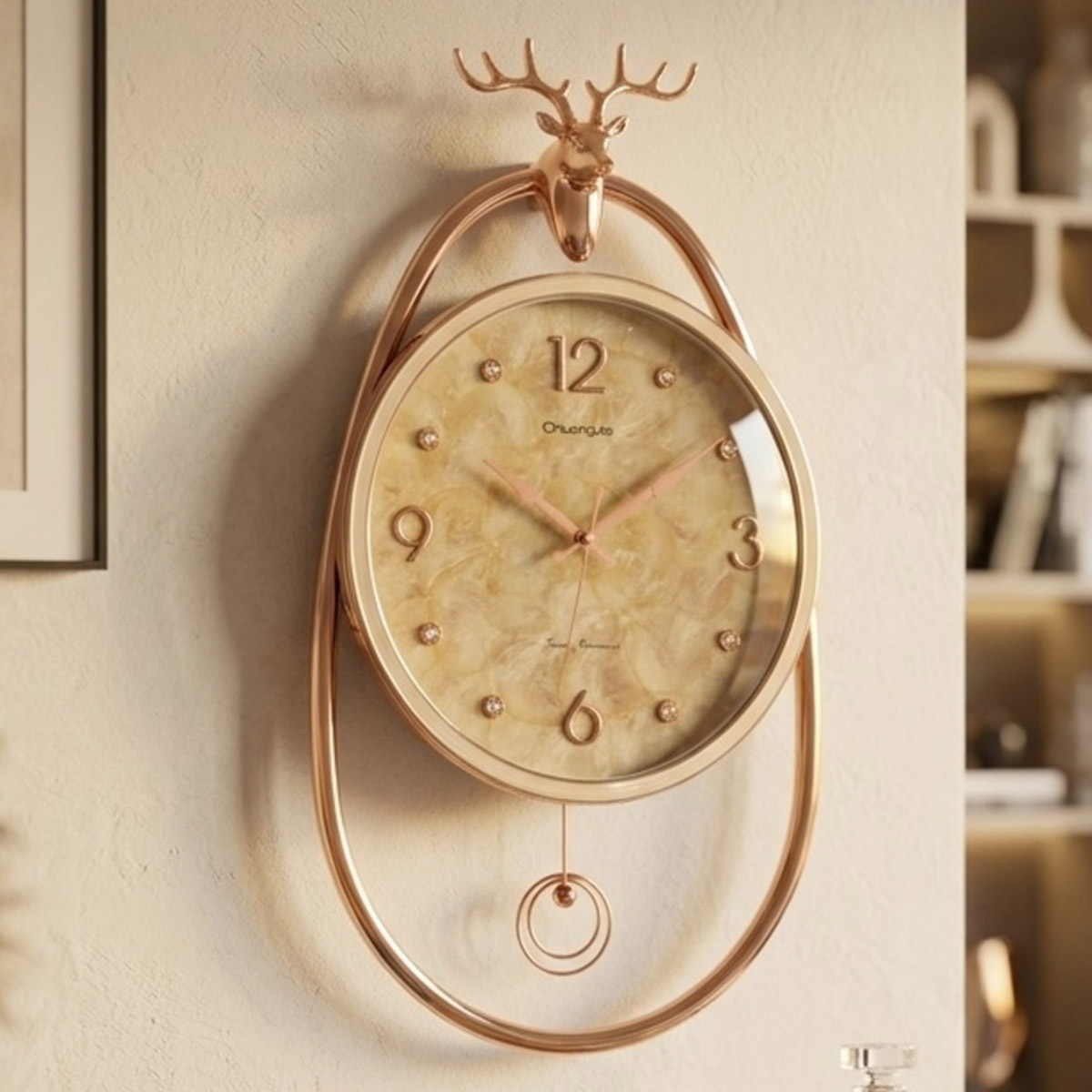 Decorative Wall Clock with Deer Design