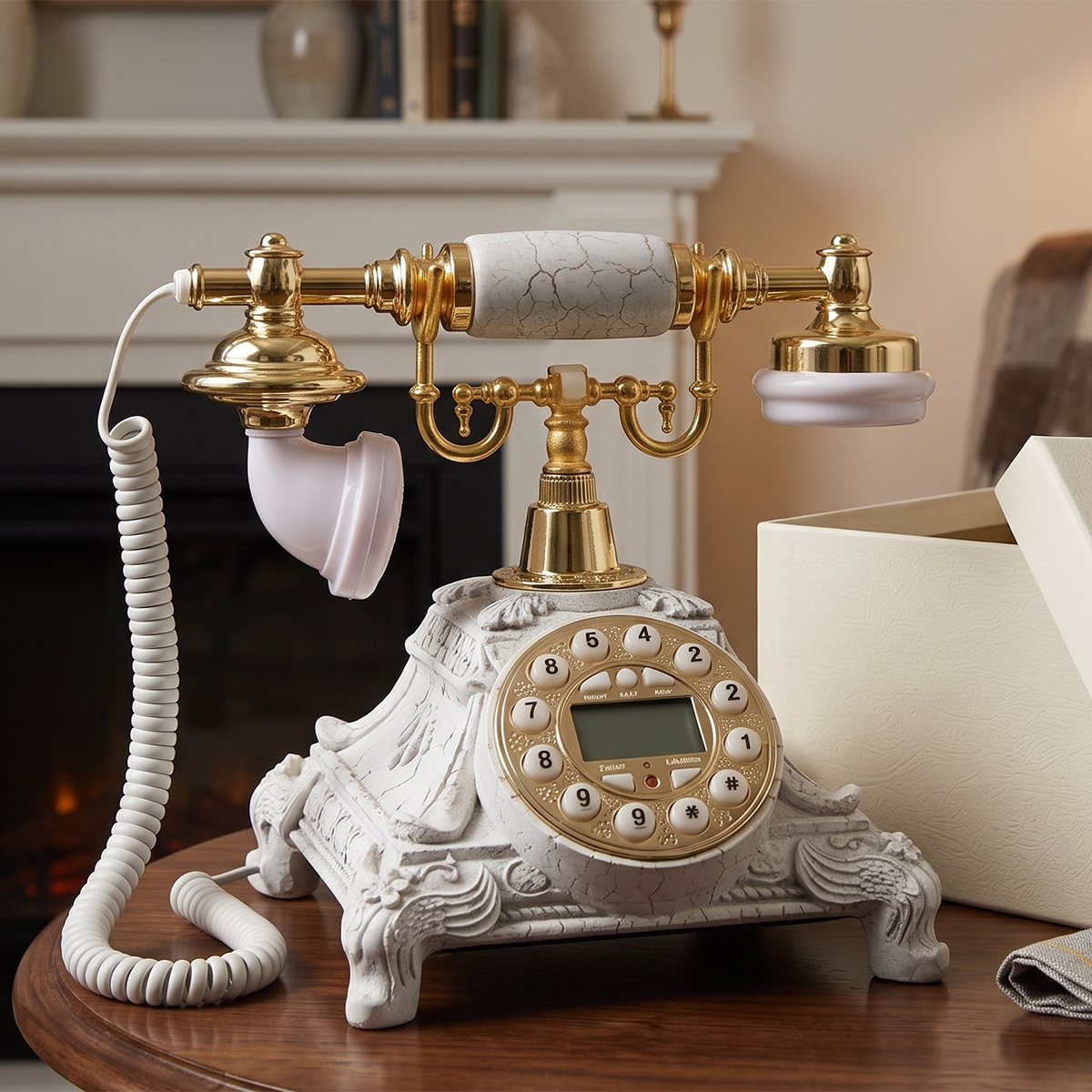 Imperial Ivory Vintage Corded Decorative Telephone