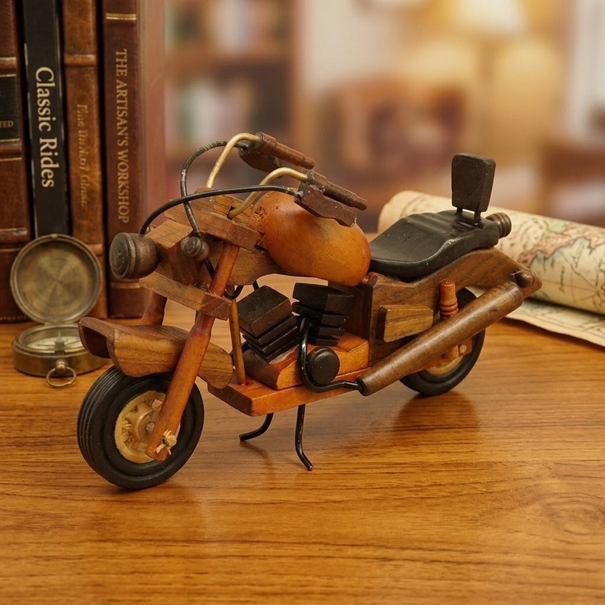 Wooden Decoration Moto Bike Me