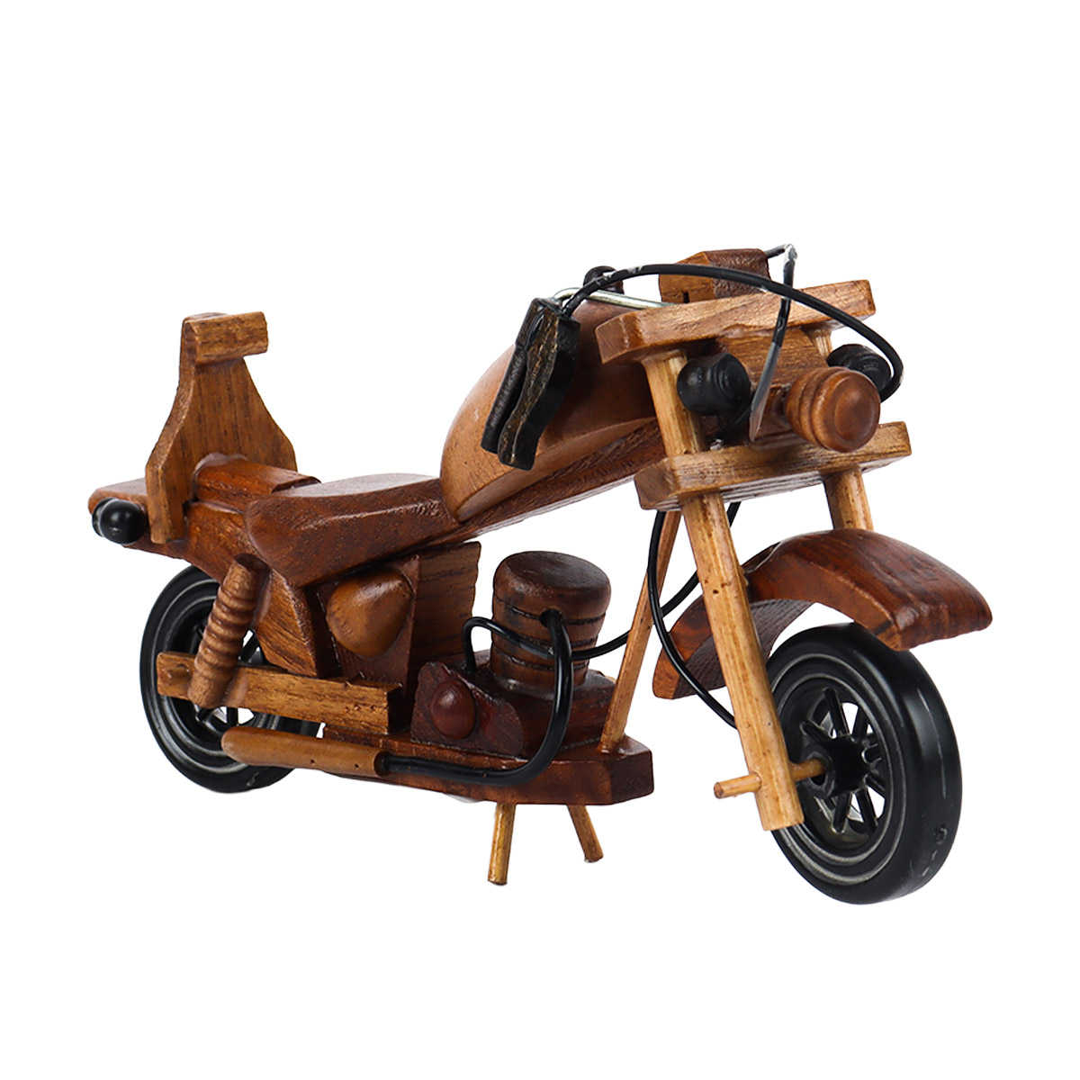 Small Wooden Motorcycle Bike Decoration 