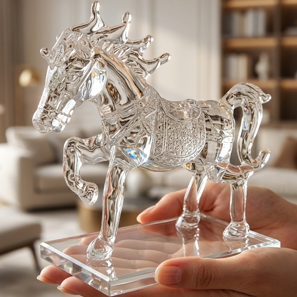 Crystal Horse Figurine