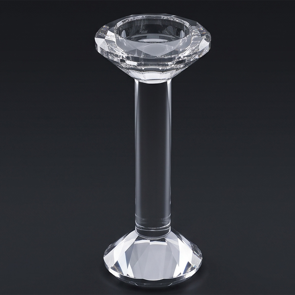 Ornate Crystal Candle Holder 15cm