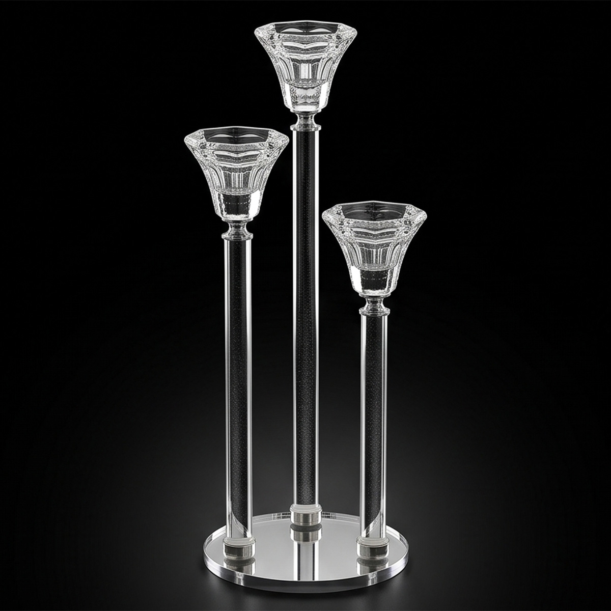 Ornate Crystal Candle Holder 38cm
