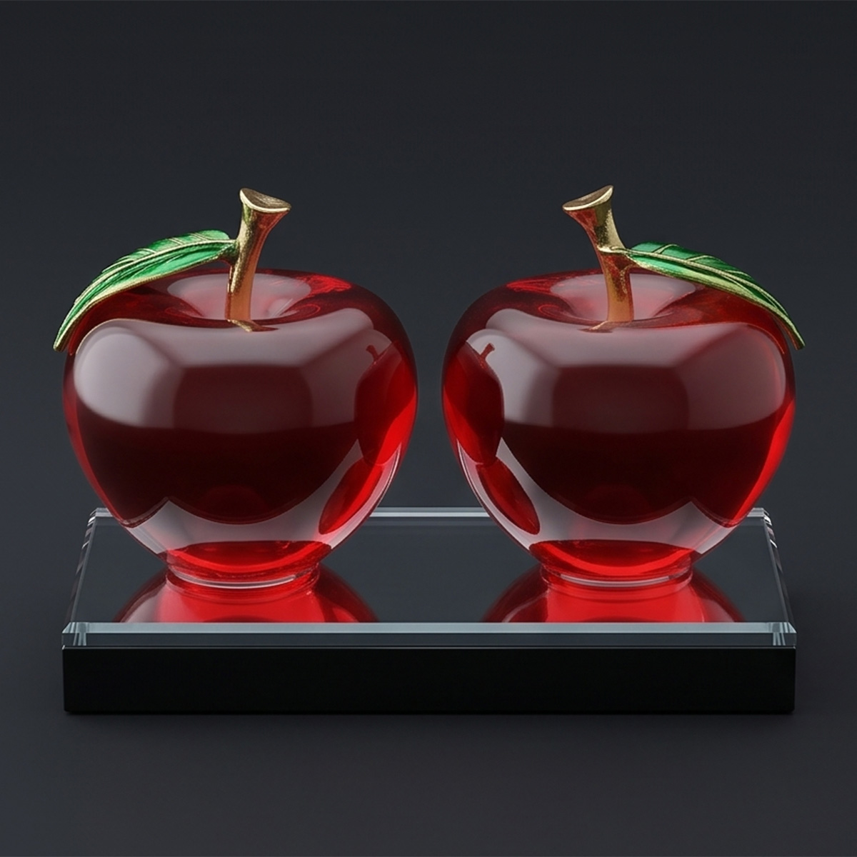 Crystal Apple Medium Firgurine