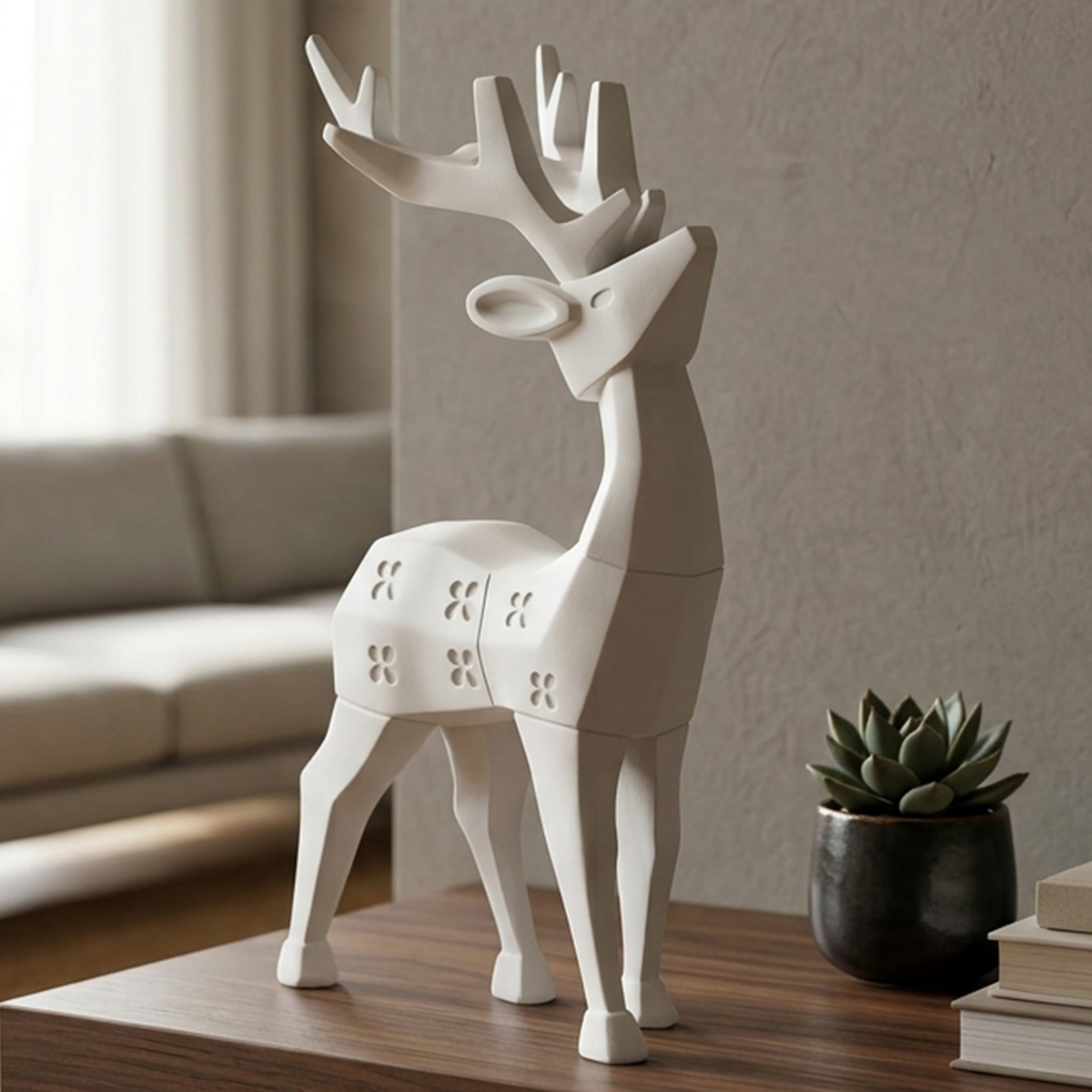 Geometric Deer Decorative Figure