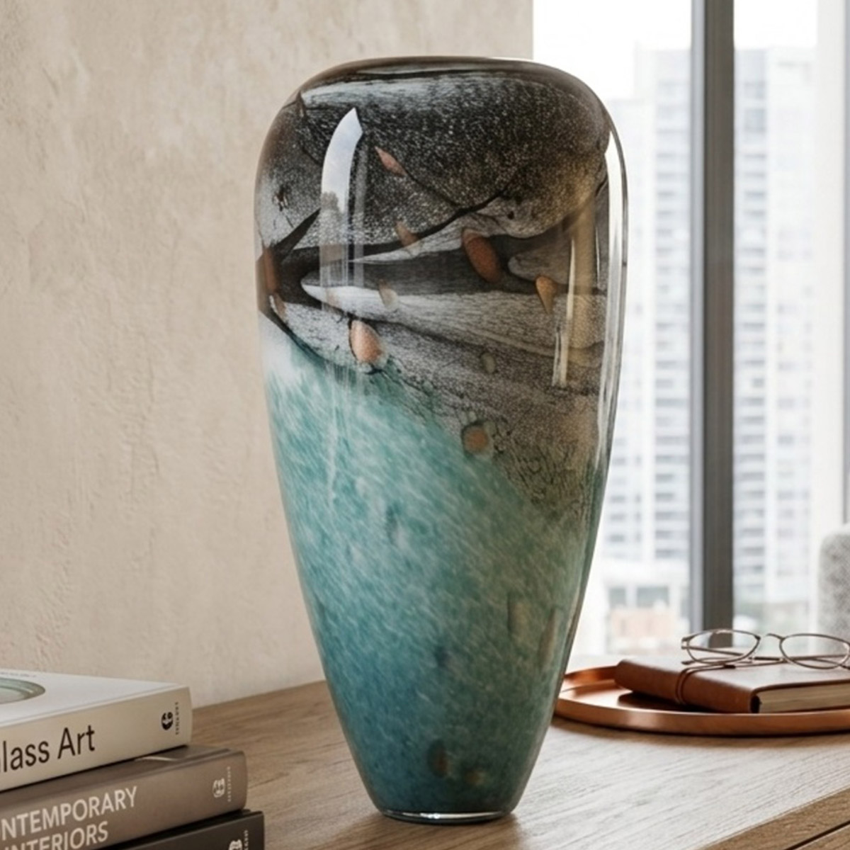 Glass Colour Vase Large