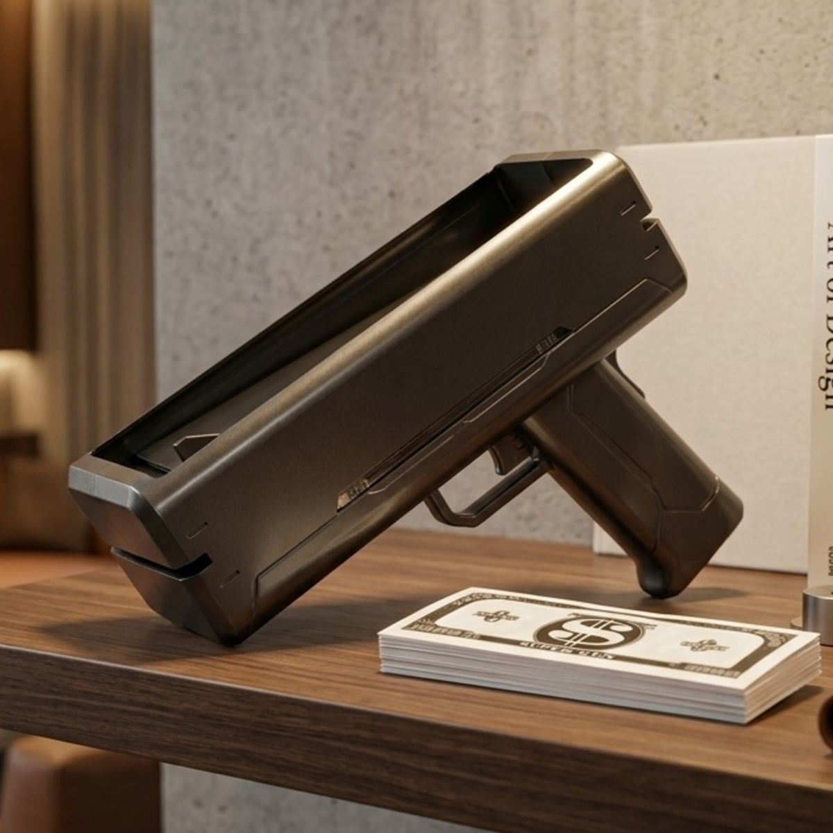Futuristic Electronic Money Gun