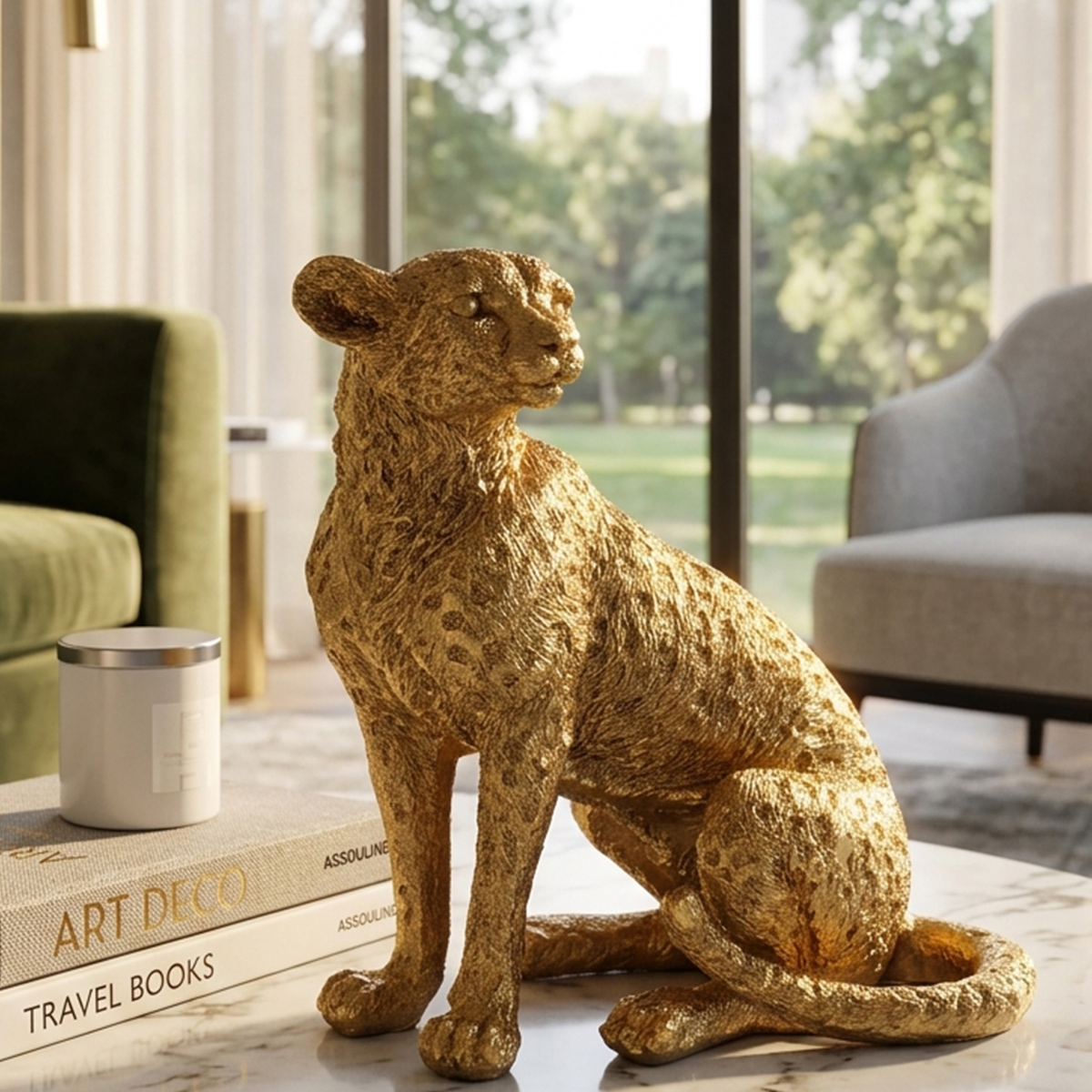 Decorative Seating Leopard Figure
