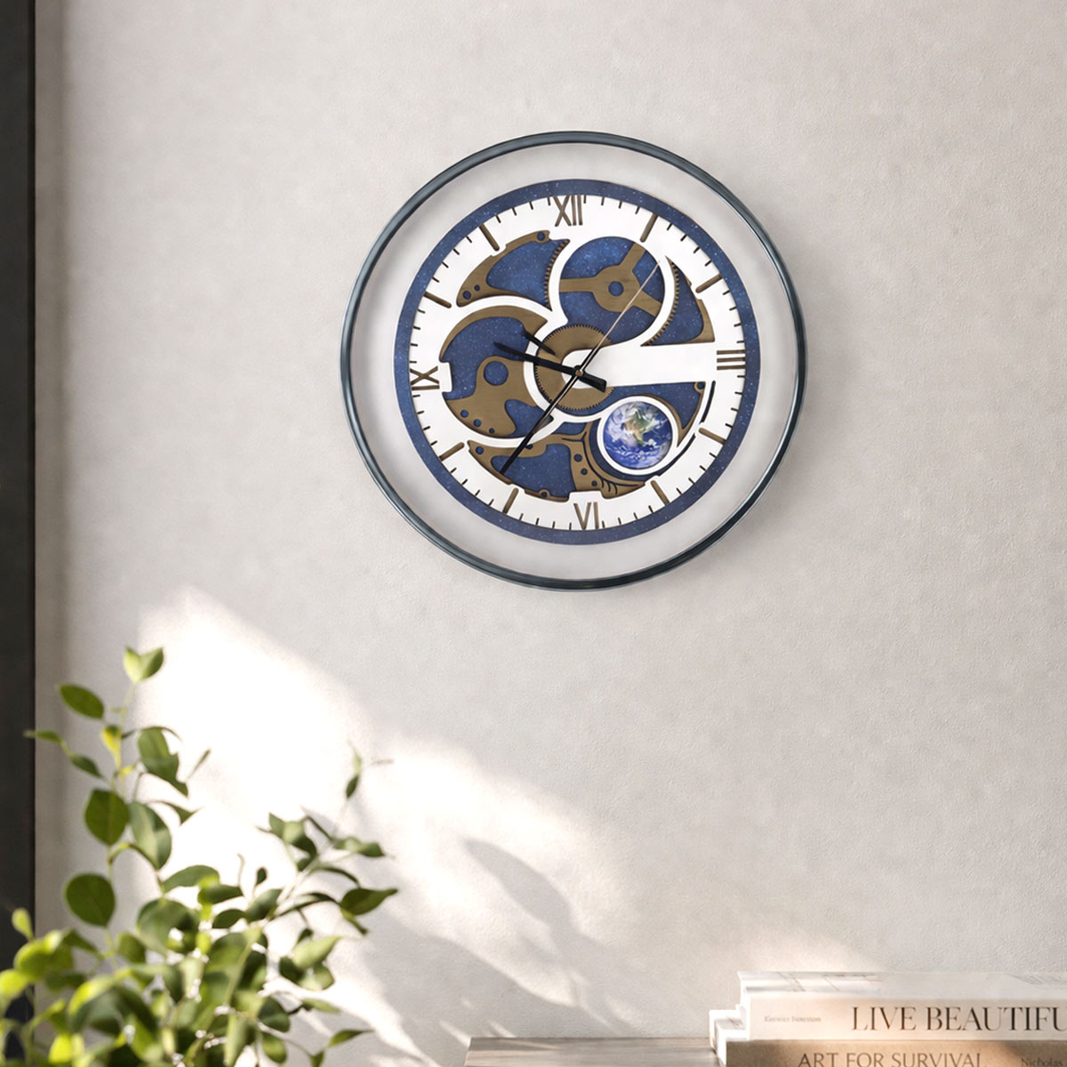 Wall Clock Blue