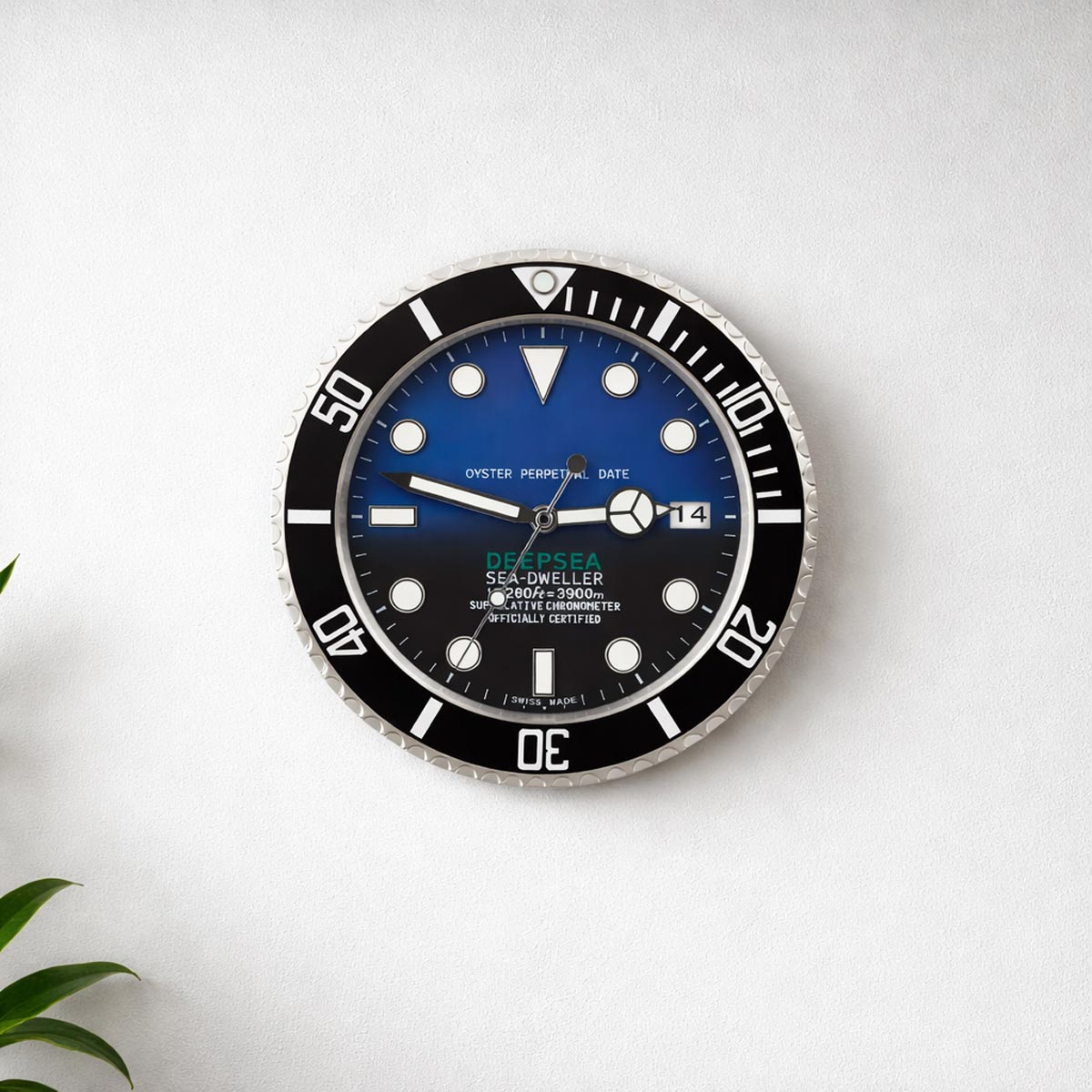 Wall Clock Oyster Perpetual Date Deep Sea
