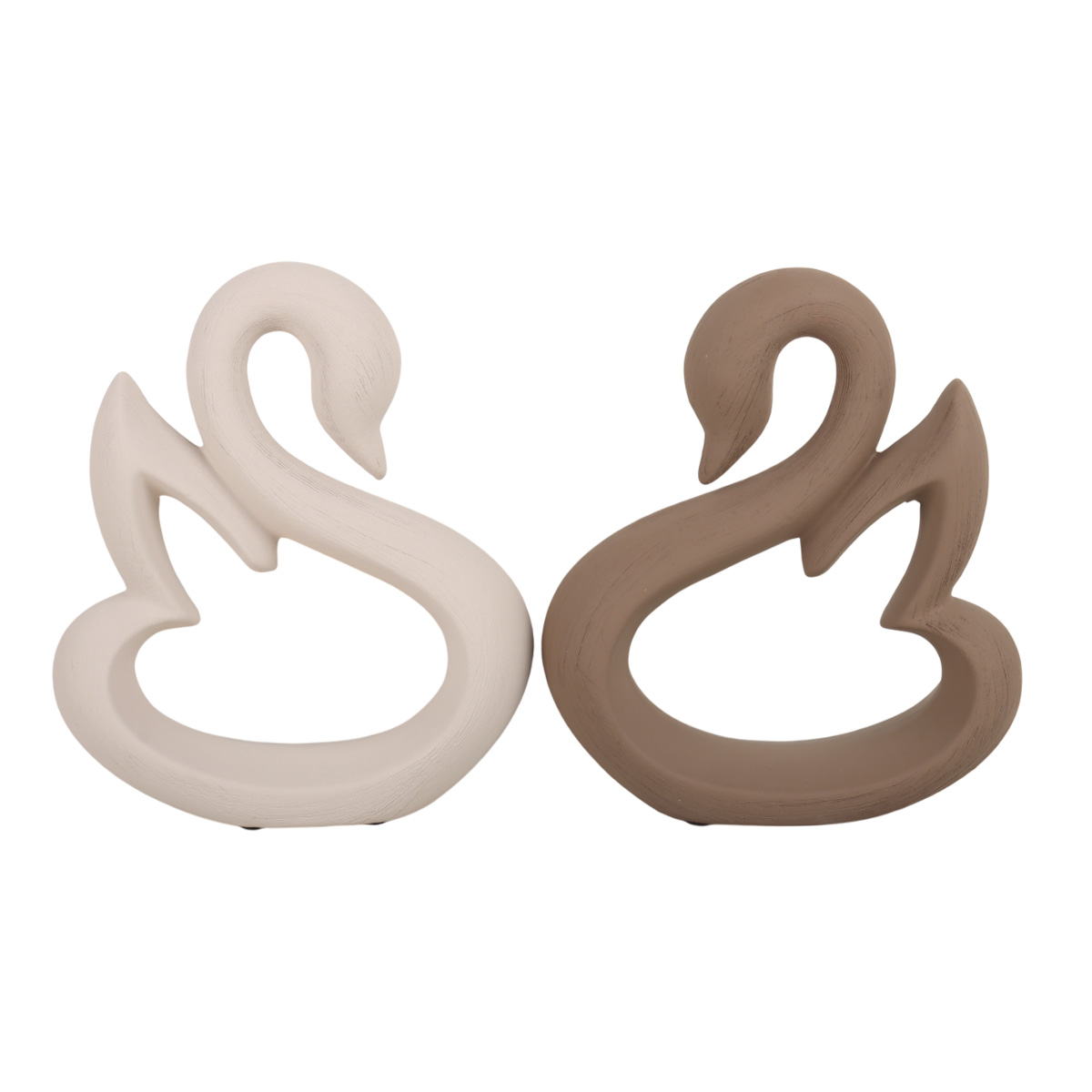 Decorative Two Piece Swan Figure