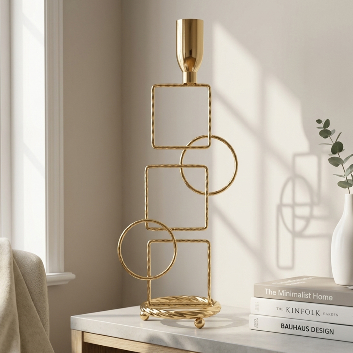Modern Metal Geometric Candle Holder