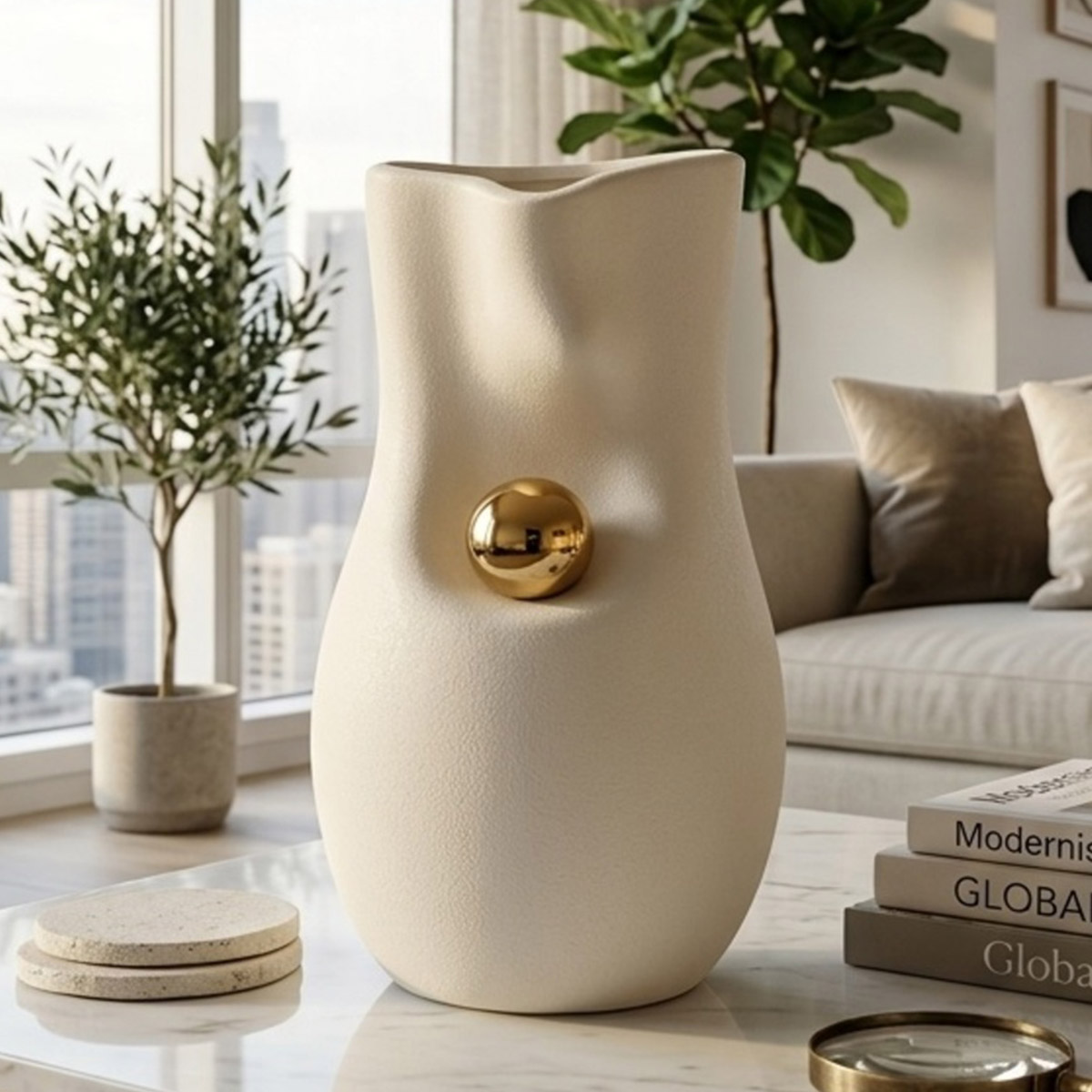 Ceramic Flower Vase 12x25.5cm
