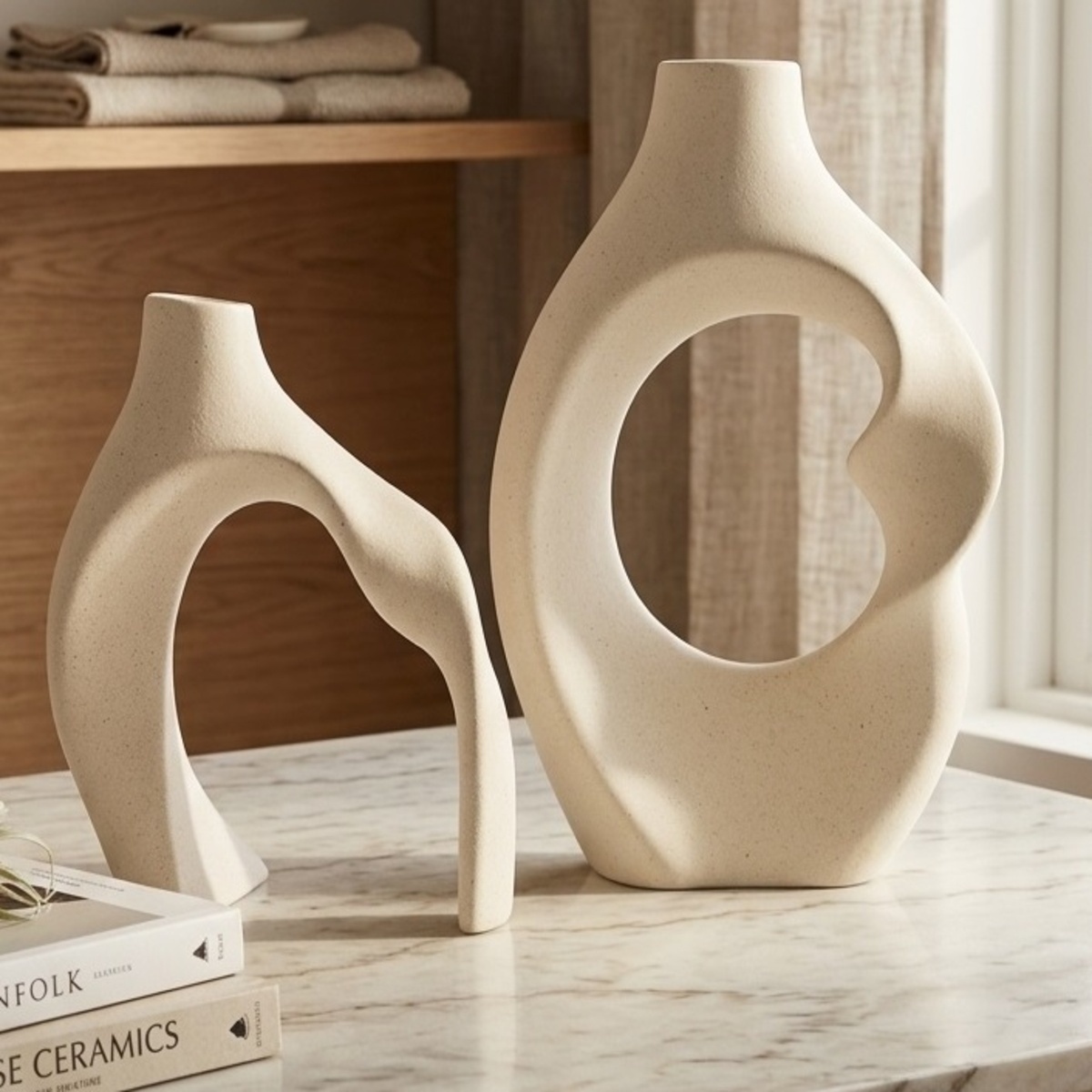 Set of Abstract Ceramic Sculptural Vases