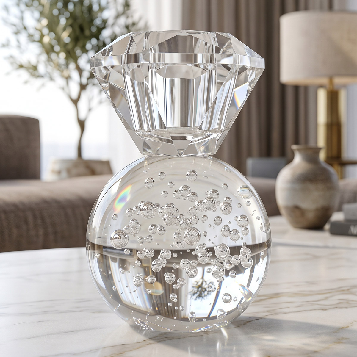 Crystal Bubble Candle Holder