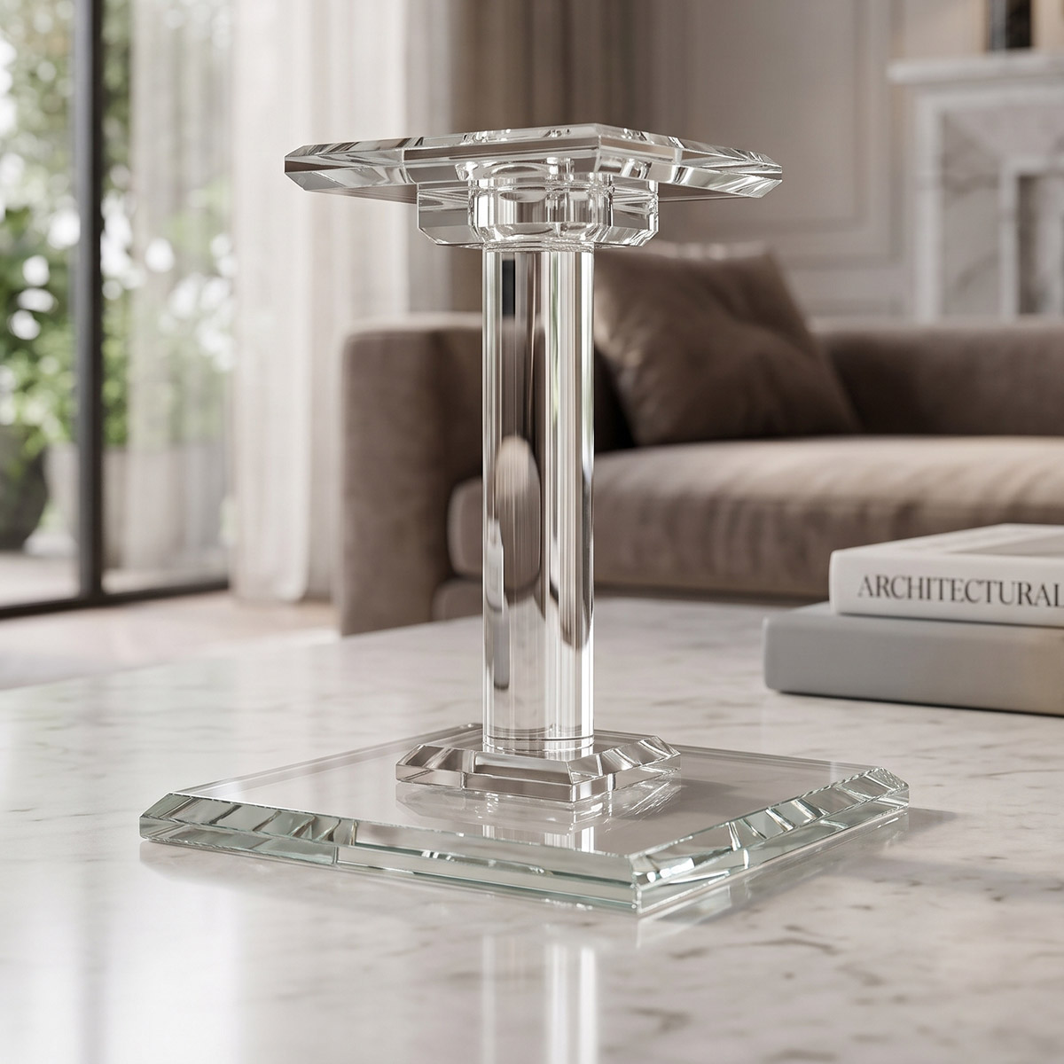 Glass Candle Holder