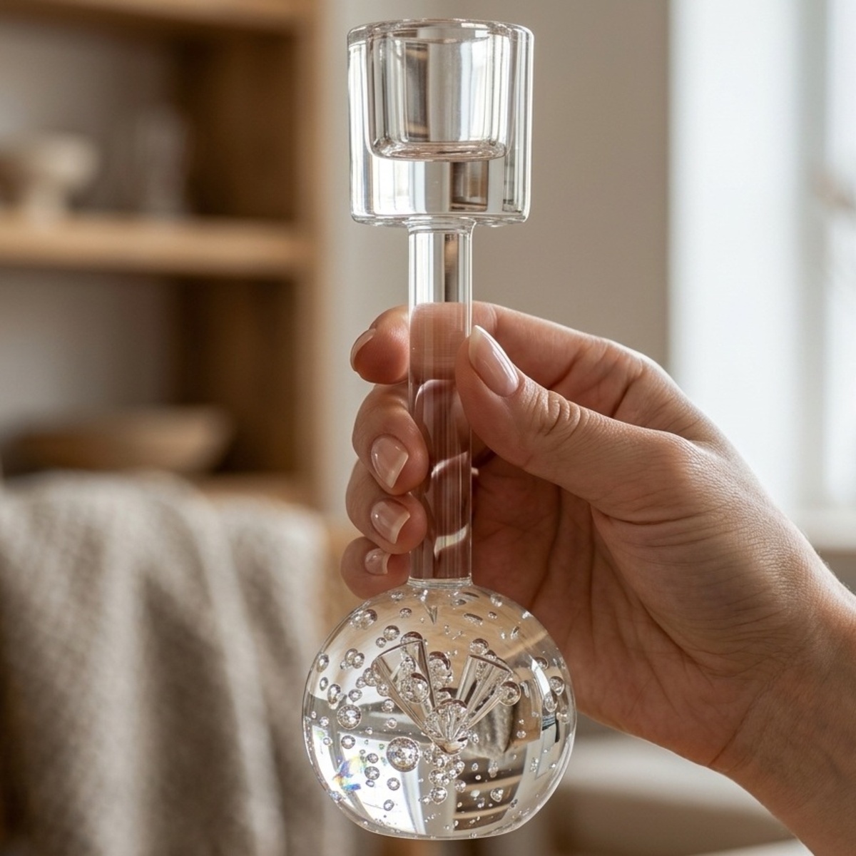 Glass Candle Holder