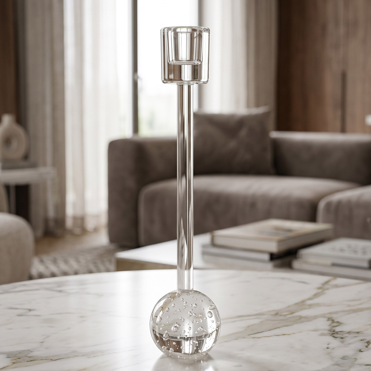 Glass Candle Holder