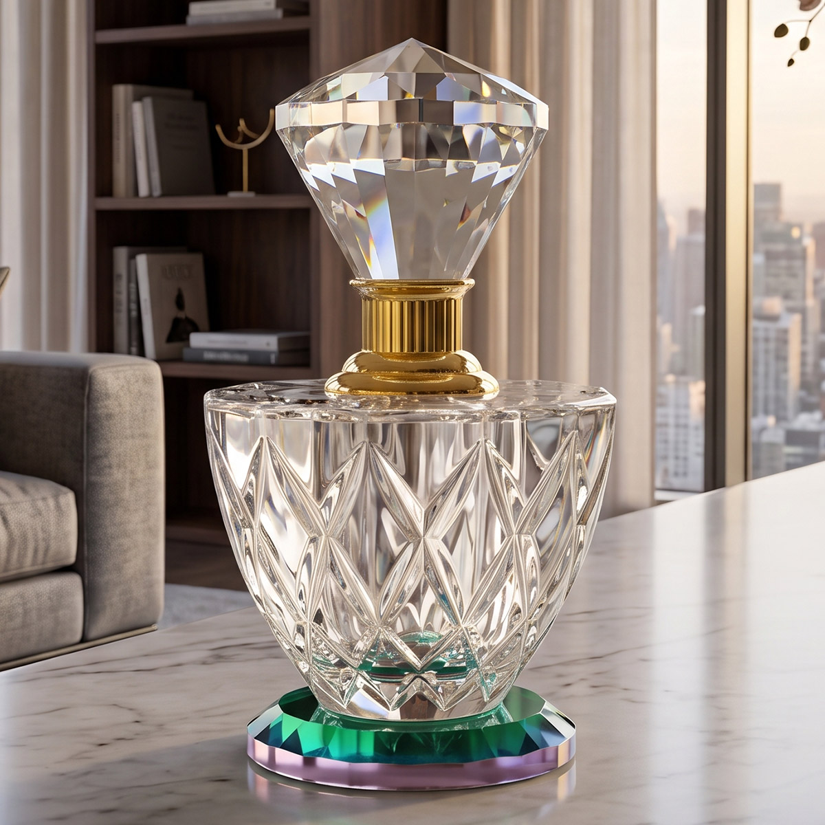 Crystal Perfume Empty Bottle