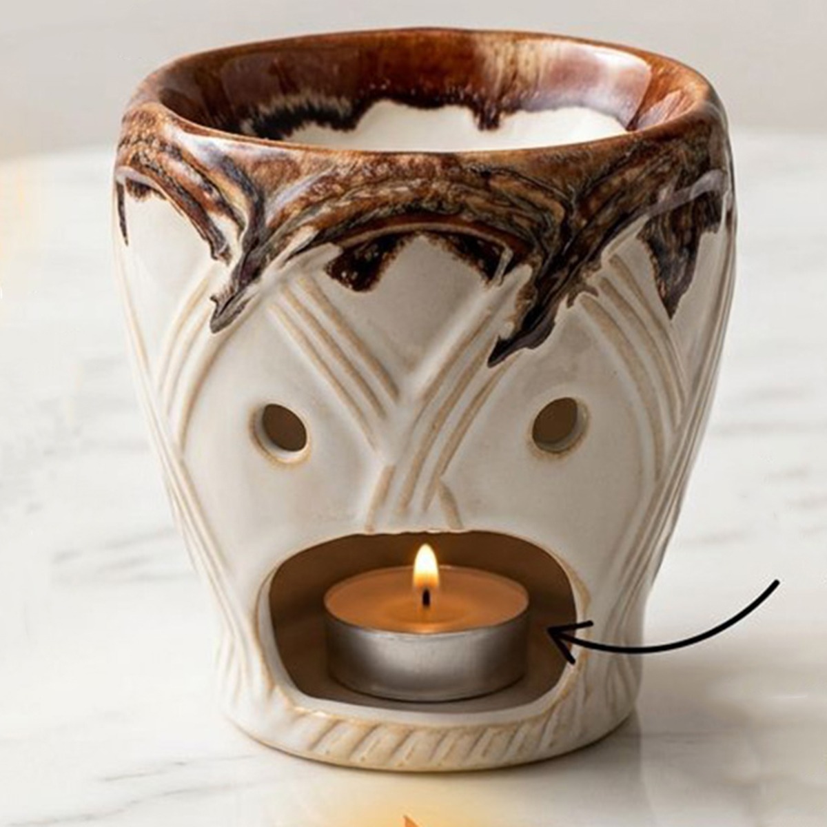 Two Toned Ceramic Essential Oil Burner