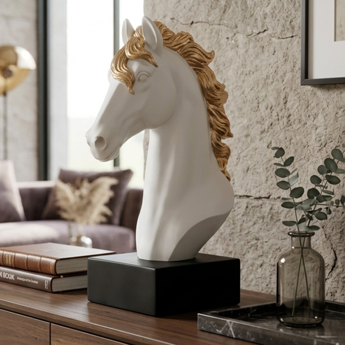White Horse Decorative Figure