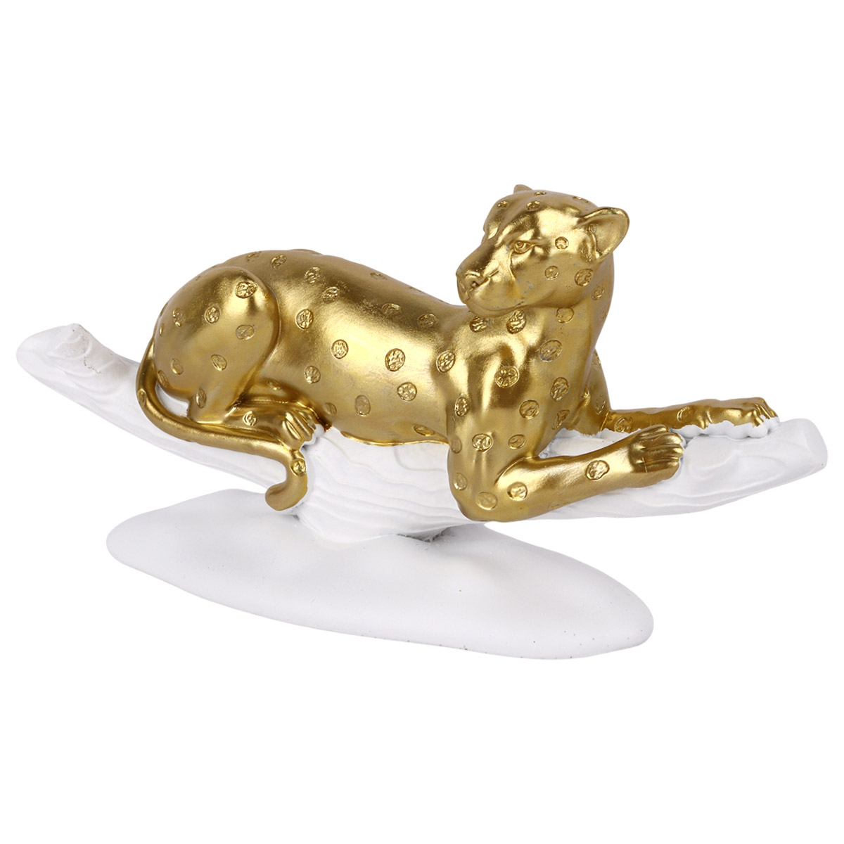 Jaguar Decoration White Gold