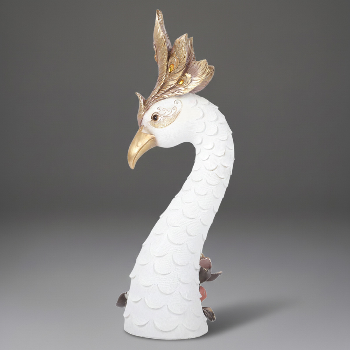 Animal Figure Peacock For Decoration White