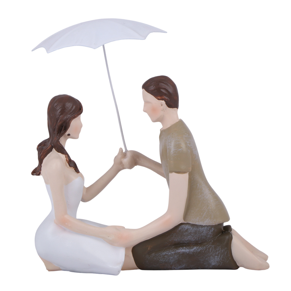 Decorative Couple Figure With Umbrella